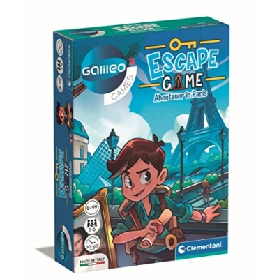 Imagen de Clementoni 59268 Escape Game Aventuras en París, emocionante Juego de Mesa para romperse la Cabeza y descifrar Enigmas, a Partir 8 años [ versión alemán]