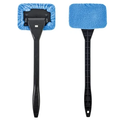 Imagen de GADLANE Palo Limpiacristales Coche 2PCS Limpiador Parabrisas Ventanas de Microfibra con Mango Largo para Limpiar Cristales y Niebla, Bayeta Antivaho