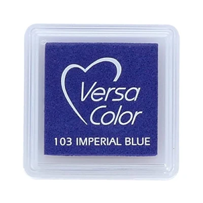 Imagen de Tsukineko Versasmall VersaColor Sello pequeño (25 x 25 mm), diseño de Cubo, Color, Azul Imperial, Talla única