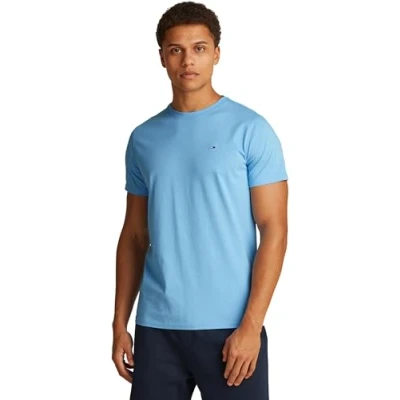 Imagen de Tommy Jeans TJM Xslim Jersey tee Dm0dm04411 Camiseta de Manga Corta, Blue (Sugarplum Blue), XS para Hombre
