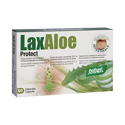 Imagen de SANTIVERI LaxAloe Protect / 60 cápsulas cáscara sagrada y sen, que ayudan a mantener la regularidad intestinal