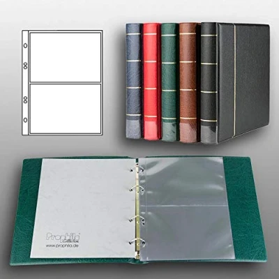 Imagen de Prophila Álbum para Tarjetas Postales con 20 Fundas 40 Verde