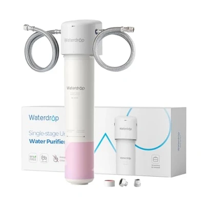 Imagen de Waterdrop Sistema de Filtro agua para Debajo el cuidado la cara, blanda, menor TDS, enriquecido con estroncio, reduce 99,9% Baçtёria, WD BFU1