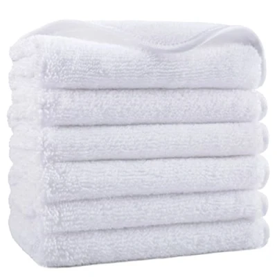 Imagen de Polyte Toalla para la Cara de Microfibra superabsorbente antipelusa Blanco 33 x cm Pack 6