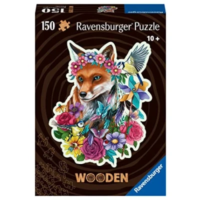Imagen de Ravensburger Puzzle: Puzzle Madera Zorro, 150 Piezas de Madera, para Niños, 10 Años o más, Rompecabezas Niños Ecológico, Regalo Incluye 15 Whimsies, 20x25cm