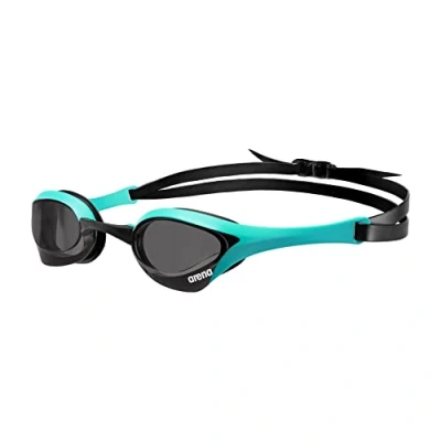 Imagen de Arena Cobra Ultra Swipe Racing Gafas de natación unisex para hombres y mujeres, tecnología antivaho, lente policarbonato sin espejo, ahumado/pavo real