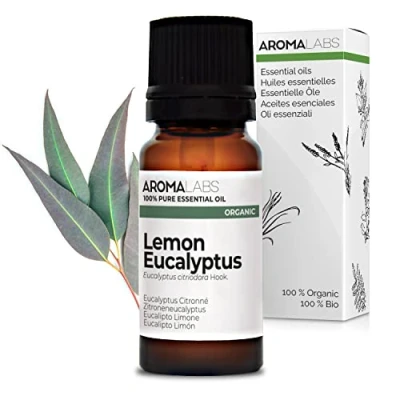 Imagen de BIO Aceite Esencial EUCALIPTO LIMÓN 10mL 100% Puro, Natural, Quimiotipado y Certificado AB AROMA LABS (Marca Francesa)