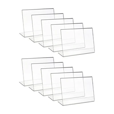 Imagen de HMF 46933 Soporte de Sobremesa inclinado Acrílico 10 Piezas DIN A5 Apaisado Transparente