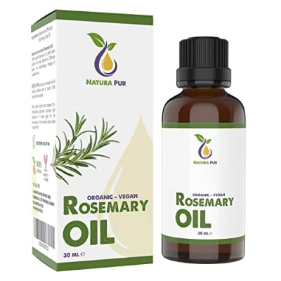 Imagen de Aceite de Romero 30ml 100% puro, vegano Rosemary Oil (Rosmarinus Officinalis) esencial para el cabello, aromaterapia, lámpara fragancias, difusor