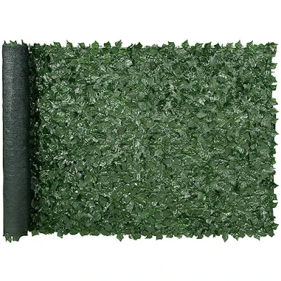 Imagen de VEVOR Valla de Privacidad Hiedra, Pantalla Pared Verde Artificial, Hiedra con Respaldo Tela Malla y Junta Reforzada, Setos Falsos Decoración Hojas Vid para Jardín