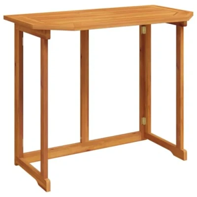 Imagen de vidaXL Mesa Plegable para Balcón Mobiliario de Terraza Madera Maciza Acacia