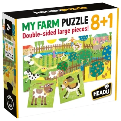 Imagen de Headu It20867 1041741 My Farm Juego Puzzle Infantil Educativo Mundo Animal, Multicolor (IT20867)