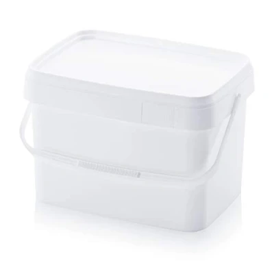 Imagen de Eimer 20l rechteckig * 20 Liter lebensmittelecht stapelbar Kunststoffeimer 20Liter weiß Farbe Futter Gastro Catering