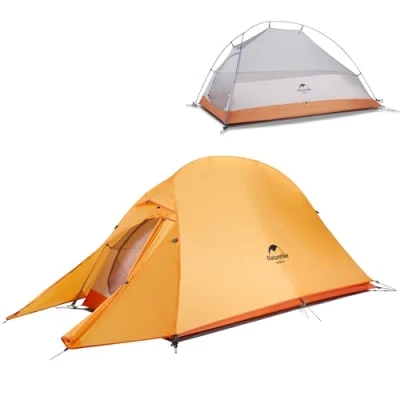 Imagen de Naturehike Cloud up Ultraligero 1 Persona Tienda de campaña Impermeable Doble Capa Camping (210T Naranja Actualizar)