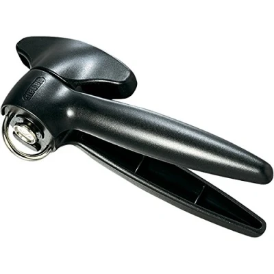 Imagen de Westmark Abrelatas Con sistema de seguridad, soporte guía, Longitud: 18,5 cm, Acero inoxidable/plástico, Bravo, Negro, 10322270