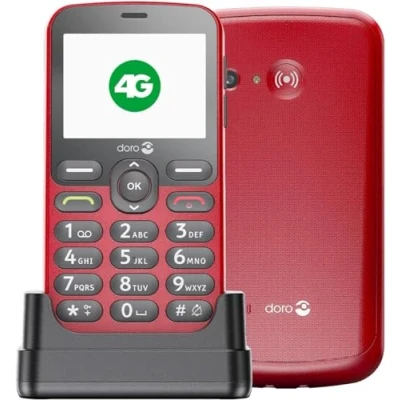 Imagen de Téléphone portable basique Doro 1880 2,4 4G Micro SIM Rouge
