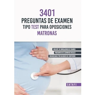 Imagen de 3401 Preguntas De Examen Tipo Test Para Oposiciones Matronas (SIN COLECCION)