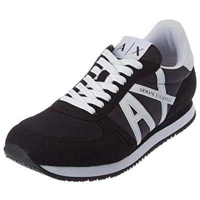 Imagen de Armani Exchange Rio Side Logo, Zapatillas para Hombre, Multicolor (Black+White), 45 EU
