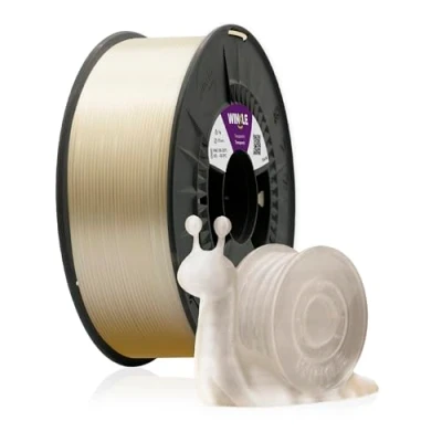 Imagen de WINKLE Filamento PLA HD Transparente Impresora 3D 1,75mm 300g Compatible con Todas las Impresoras Precisión Dimensional Bobina