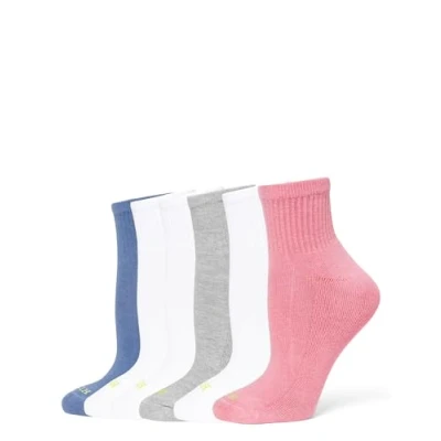Imagen de HUE Mini Crew Sock 6 Pair Pack Calcetín Informal, Wild Rose Paquete de Pares, Altoa única Mujer