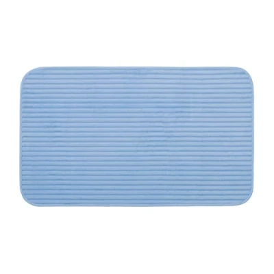 Imagen de Gözze Alfombrilla de baño antideslizante, Poliéster, 70 x 120 cm Azul claro