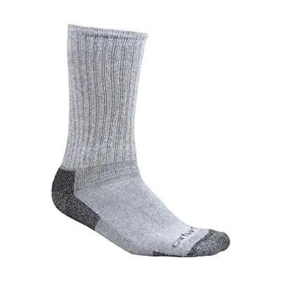 Imagen de Carhartt .a62 3. GRY. S082 tripulación calcetines de trabajo, para cualquier estación, algodón, tamaño mediano, color gris