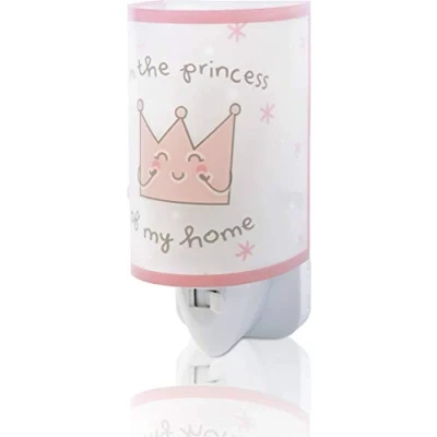 Imagen de Dalber Princess and Prince Luz Nocturna quitamiedos Infantil Enchufe led Corona E14, Rosa