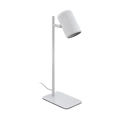 Imagen de Eglo LED lámpara de mesa Ceppino, escritorio minimalista 1 llama, metal, oficina en blanco, con interruptor, casquillo GU10