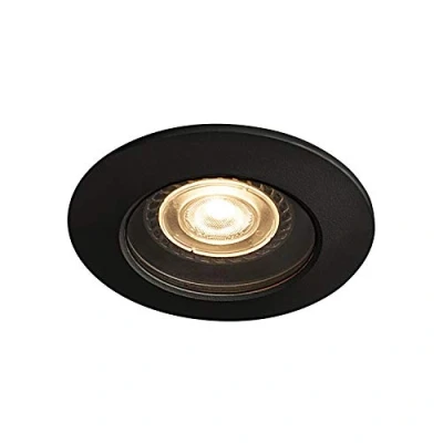 Imagen de SLV Negro luminaria empotrable VARU QPAR51 DL/Iluminación para Paredes, Caminos, entradas, lámpara de jardín, proyector Techo / GU10 IP20/IP65 5 W