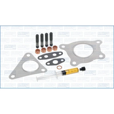 Imagen de AJUSA JTC11573 Juego de montaje, turbocompresor with studs, syringe oil con juntas instrucciones montaje OPEL: Vivaro A Furgón