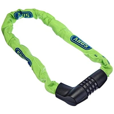 Imagen de ABUS cerradura de cadena Tresor 1385/75 Neon combinación acero templado cuadrada 6 mm grosor nivel seguridad 75 cm verde