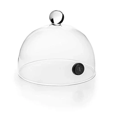 Imagen de Lacor 61813 Campana para Ahumador Magic Tapa de Cristal con Válvula Permite la Entrada Humo, Vapor y Aromas ahumar aromatizar Alimentos Ø 12&#039;5x7&#039;5 cm, Vidrio