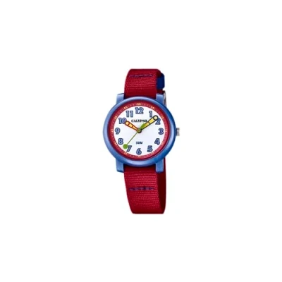 Imagen de CALYPSO Reloj Unisex K5811/4 Junior Collection Caja de Caucho Multi Correa Nylon Rojo