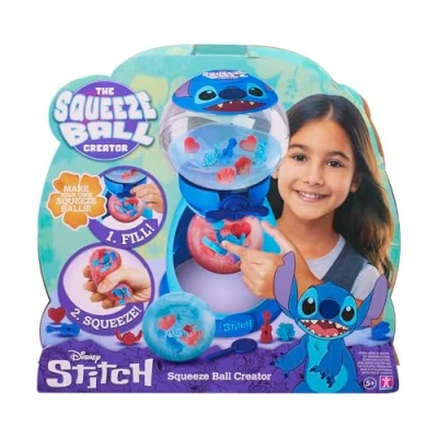Imagen de BANDAI, Squeeze Ball Maker Stitch, Multicolor CO8261, CREA tu Pelota con figuritas de Stitch