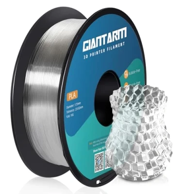 Imagen de Filamento PLA 1.75mm, GIANTARM para impresión 3D, 1kg 1 Spool，Transparente