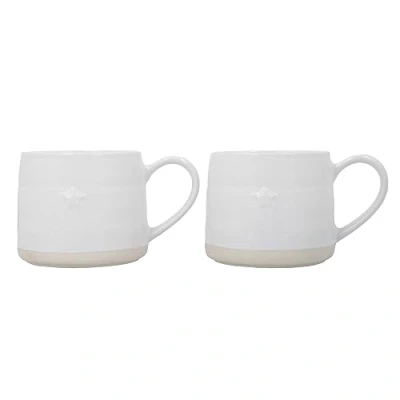 Imagen de Mikasa Farmhouse Tazas de Gres con Estrellas, Juego 2 para Té, Café y Chocolate Caliente, 380ml En Caja Regalo, Aptas Lavavajillas Microondas