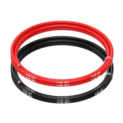 Imagen de MMOBIEL 14 AWG Cable Eléctrico de Silicona Gauge (2,08mm²) Cobre Estañado 2 Cables Separados Rojo y Negro Cada Uno 1,5 m para Drones, Impresoras 3D, Baterías, Altavoz, Tiras Led