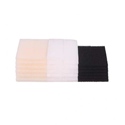 Imagen de INGVIEE Compatible Paquete de Valor para Fluval U2 Filtro (12x Espuma, 12x Espuma Carbón Activo, Almohadillas Poliéster)