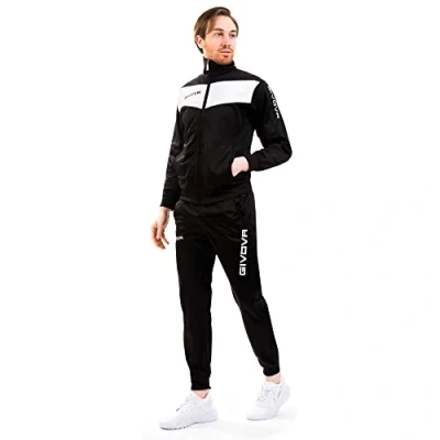 Imagen de Givova Visa Chandal, Hombre, Multicolor (Nero/Bianco), XL