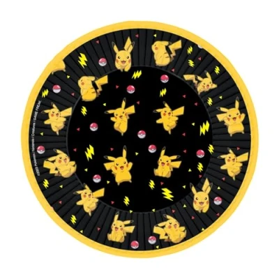 Imagen de amscan 9917105 66 Platos de postre papel para fiesta cumpleaños Pokémon niños, paquete 8
