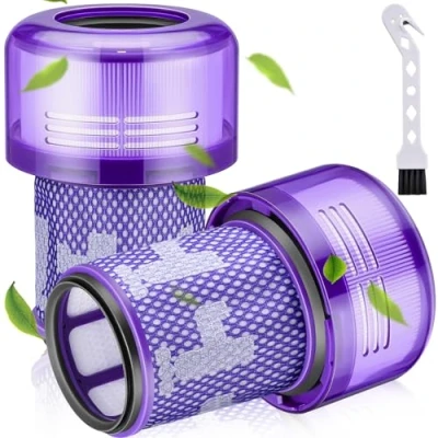 Imagen de 2 Piezas Filtro para Dyson V12, Hepa Aspiradora Replace V12 Slim Absolute Filter, Extra/Total Clean/Fluffy Accessories Rear Replacement Part#971517 01