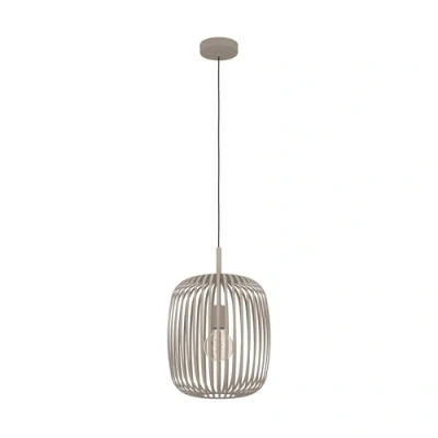 Imagen de Eglo lámpara de suspensión Romazzina, candil para comedor 1 luz, iluminador metal en color arena, Luz con casquillo E27