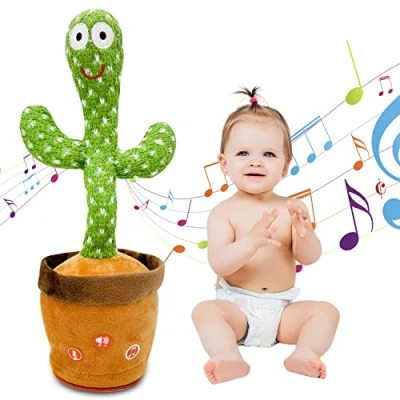 Imagen de Ava&#039;s Toys Control de Volumen Cactus Bailando Grabadora Voz Juguetes para Bebé Peluche Hablando y Cantando educativos, aprendizaje
