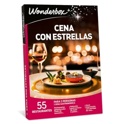 Imagen de Wonderbox Caja Regalo cena con estrellas 1 gastronómica para 2 personas a elegir entre 55 restaurantes Ideas Hombre Mujer Pareja Original