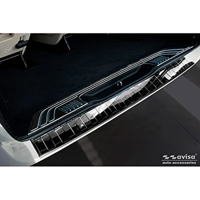 Imagen de Avisa Protector del Parachoques Trasero Inoxidable Negro Cromado Compatible con Mercedes Vito/Clase V 2014 2019 &amp; Facelift &#039;Ribs&#039; &#039;XL&#039;