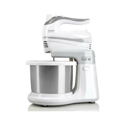 Imagen de HAEGER MAX Mixer Pro Batidora Amasadora con Bol, 500W, Bol Auto Giratorio INOX, 2L, 2 Pares de Varillas para Batir y Amasar 20cm