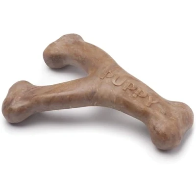 Imagen de Benebone Juguete masticable Indestructible para Cachorros, masticadores agresivos, mordedor de dentición Resistente Larga duración Sabor Real a Tocino, Perros pequeños,