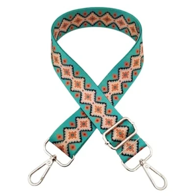 Imagen de Correa para Bolsos de Mujer Bandolera Ajustable, Hombro Reemplazo con Mosquetón Plateado 3.8cm Anchura, Crossbody Accesorios, Verde, P1