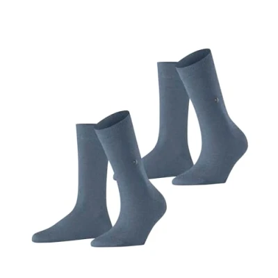 Imagen de Burlington Everyday 2 Pack W SO algodón unicolor pares, Calcetines Mujer, Azul (Light Denim 6660), 36 41