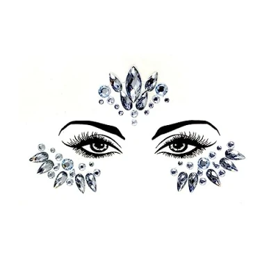 Imagen de luoshaPUCY Brillantes para la cara 1 Piezas, Pegatinas Cara, de Gemas Pegatinas, Cristales Ojos, Efecto Glitter, Fiestas, Espectáculos y Maquillaje(Type 47)